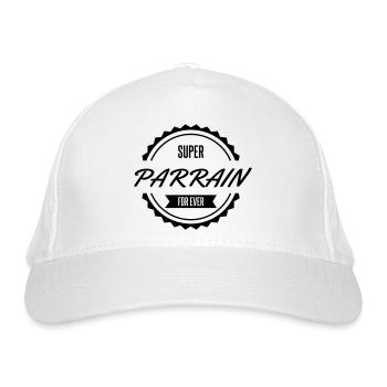 super parrain for ever filleul baptème - Casquette classique bio - blanc - Devant