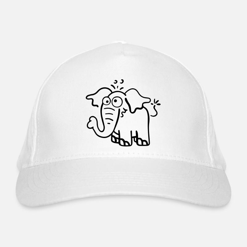 Knuffiger Elefant Bio-Baseballkappe