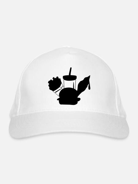 Fast food menue ice cream - Organic Baseball Cap - white - Front