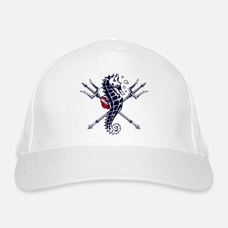 Taucher Trident Seepferdchen Bio-Baseballkappe