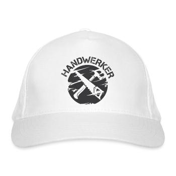 handwerker handwerk bau tischler schreiner symbol - Bio-Baseballkappe - Weiß - Vorne
