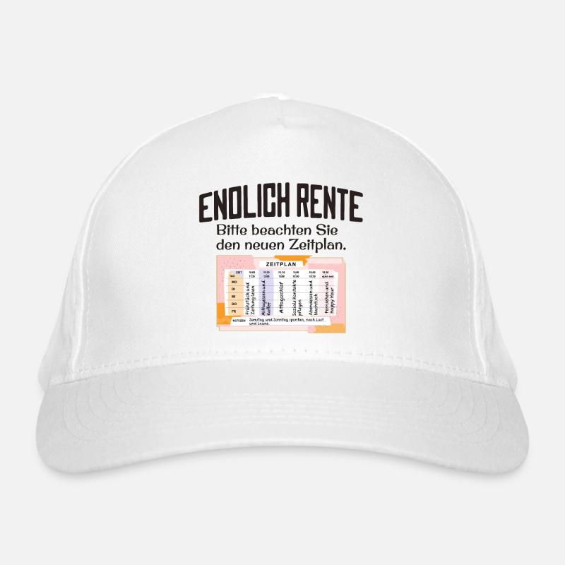 Endlich Rente Zeitplan Tagesablauf Wochenplan Bio-Baseballkappe