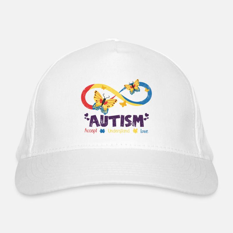 PAPILLON AUTISTE BOUCLE SANS FIN SRPRUCH MOTIF Casquette classique bio