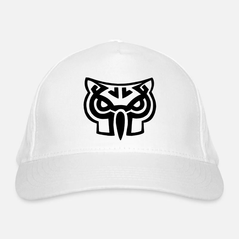 Black owl head Organic Baseball Cap