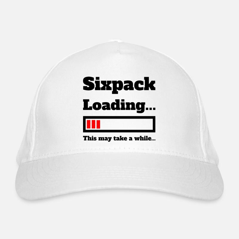 Sixpack loading funny saying for training joke Organic Baseball Cap