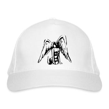 Angel black and white stamp effect - Organic Baseball Cap - white - Front