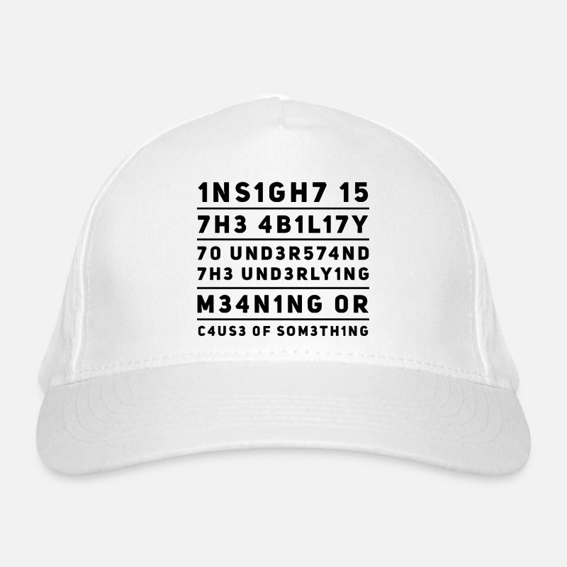 Insight Perspective L337 Leetspeak Dire Casquette classique bio