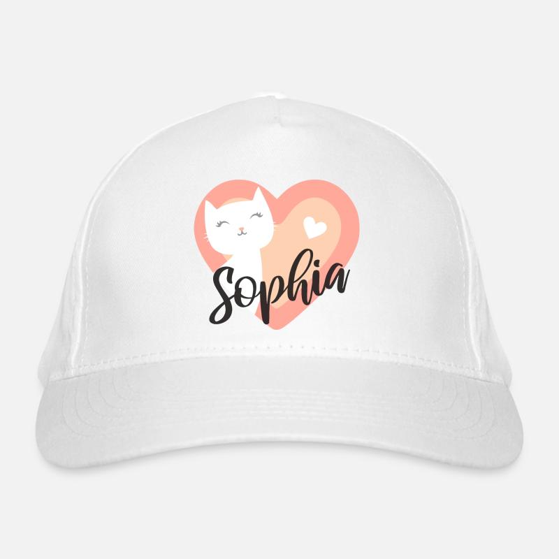 Sophia Surname First Name Kitten Organic Baseball Cap