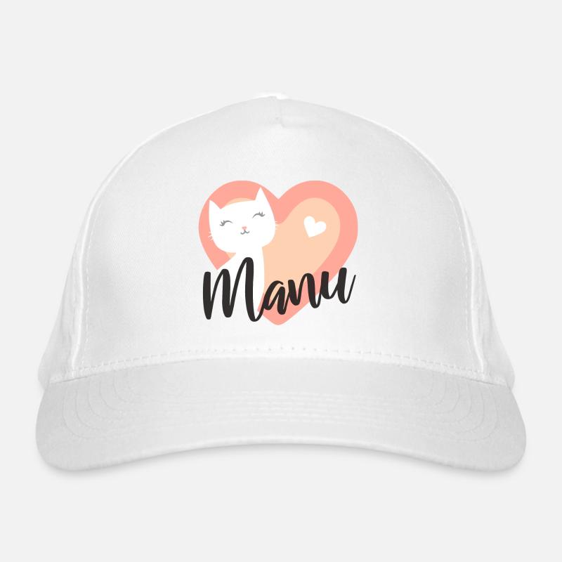 Manu Surname First Name Kitten Organic Baseball Cap