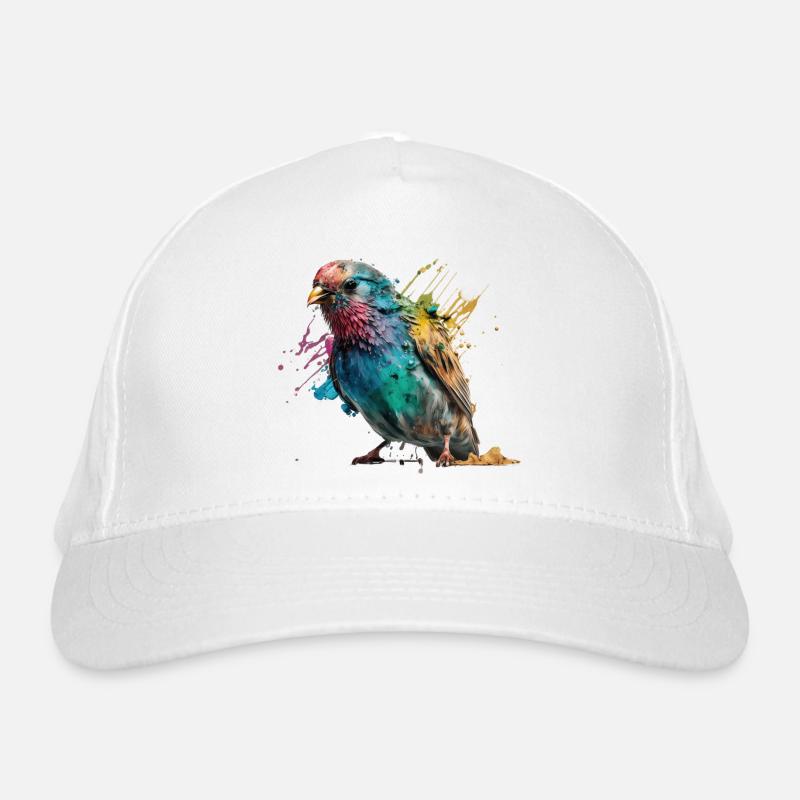 Colorful Little Bird Splash Art Design - pour tout le monde Casquette classique bio