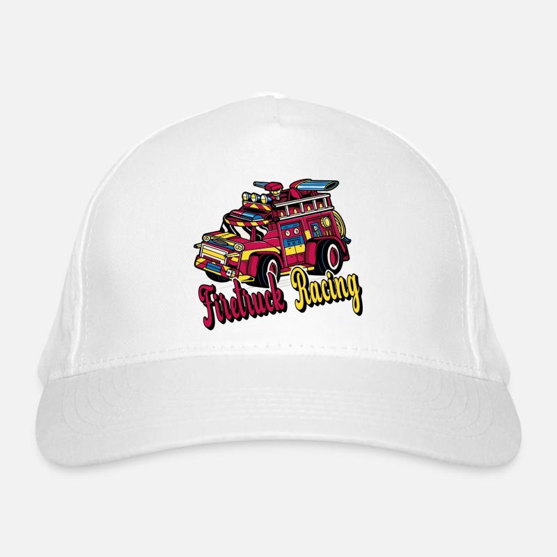 Fire truck racing Organic Baseball Cap