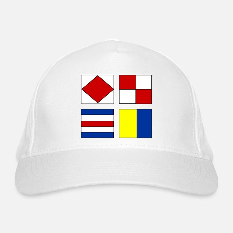 4 nautical flags Organic Baseball Cap