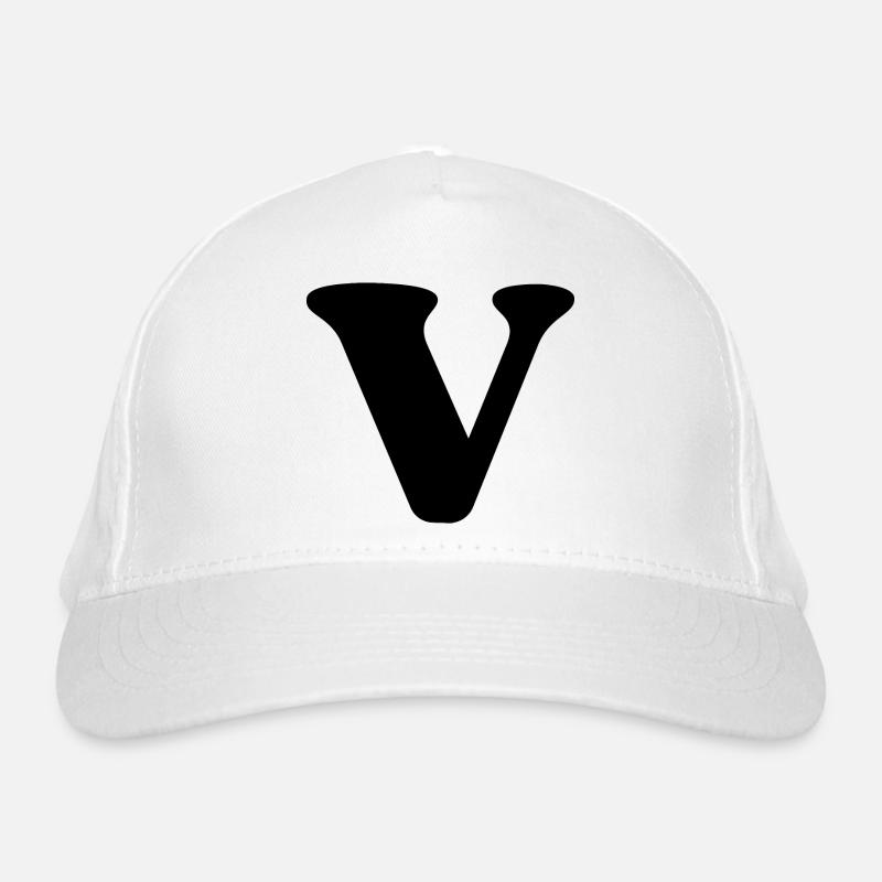 Lettre v Casquette classique bio