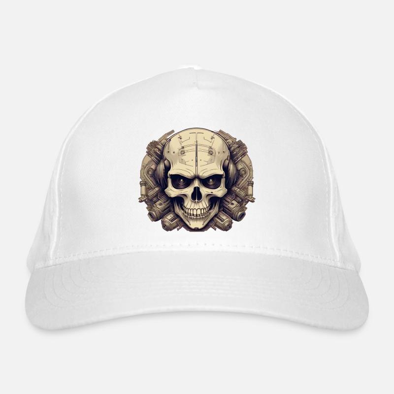 Bionic Skull - Comic Style Logo Organic Baseball Cap
