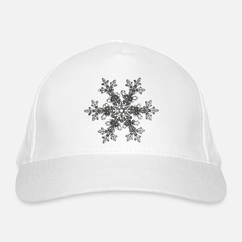 snowflake 7 black Bio-Baseballkappe