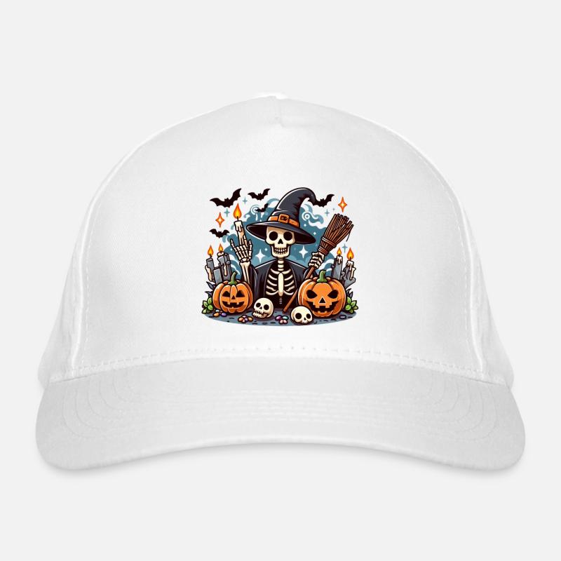 Spooky Mr Os halloween Organic Baseball Cap