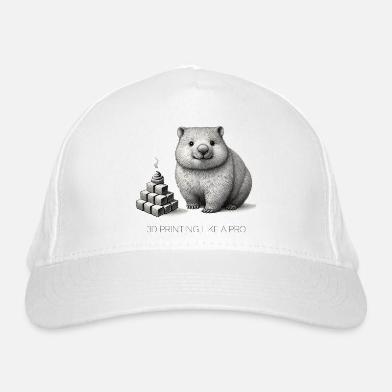 Wombat 3D printing like a Pro Cubic poo funny Bio-Baseballkappe