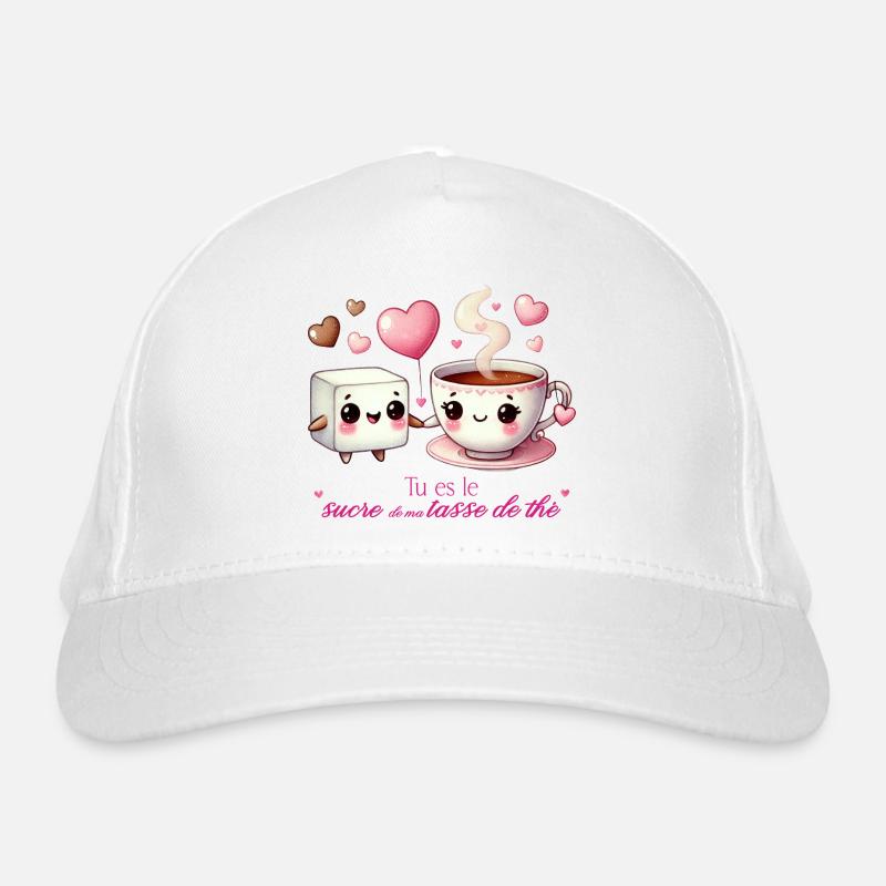 Tu es le sucre de ma tasse de the, saint valentin Casquette classique bio