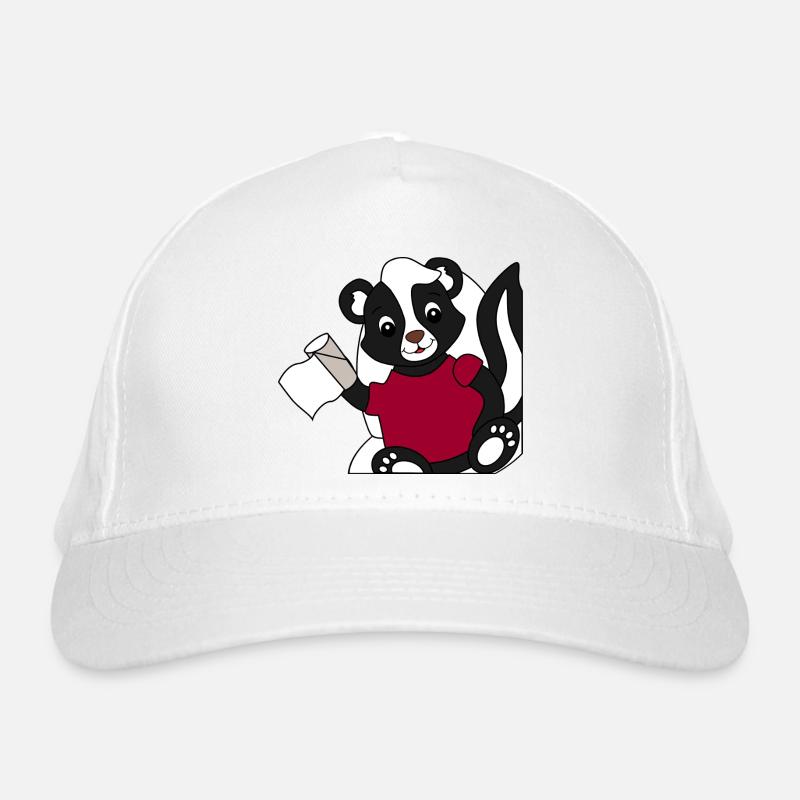 Skunk Pixie on toilet Organic Baseball Cap