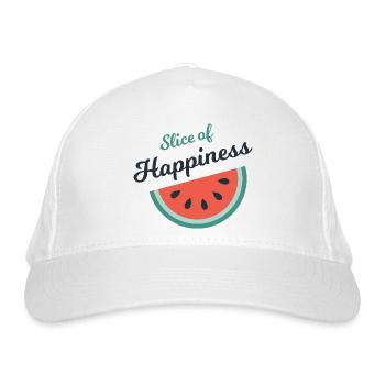 Watermelon makes you happy! - Organic Baseball Cap - white - Front