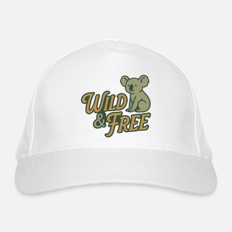 Wild & Free – Koala & Känguru Bio-Baseballkappe