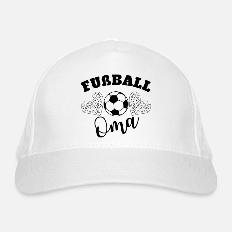 Fußball Oma mit Herz Bio-Baseballkappe