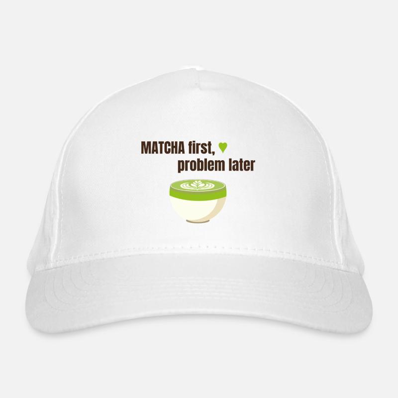 Matcha first, problem later Bio-Baseballkappe