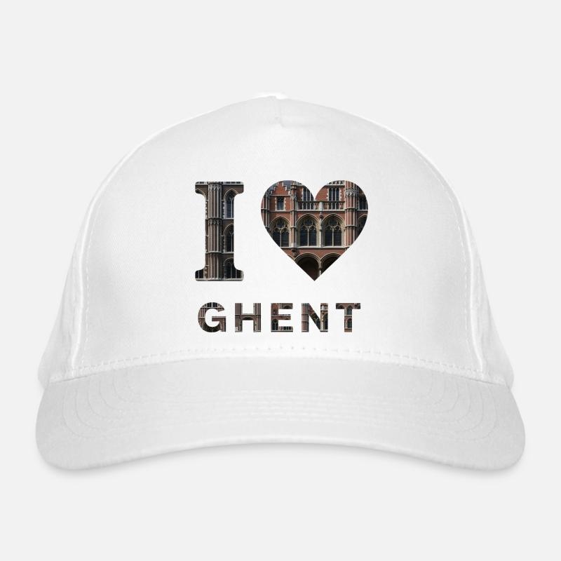 I Love Ghent – Gothic Architectural Design Organic Baseball Cap