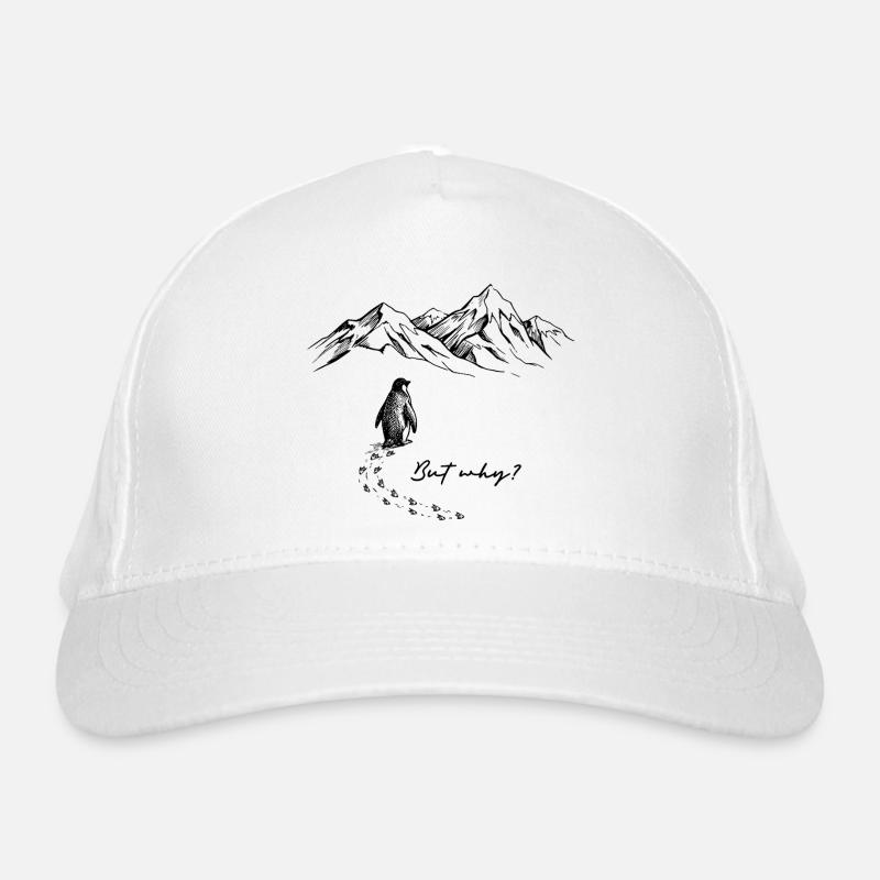 But why? Pinguin Meme Antarktis Schnee Spuren Eis Bio-Baseballkappe