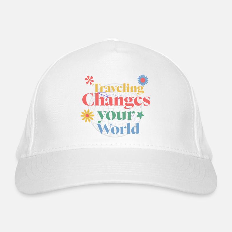 Travel changes your world Organic Baseball Cap