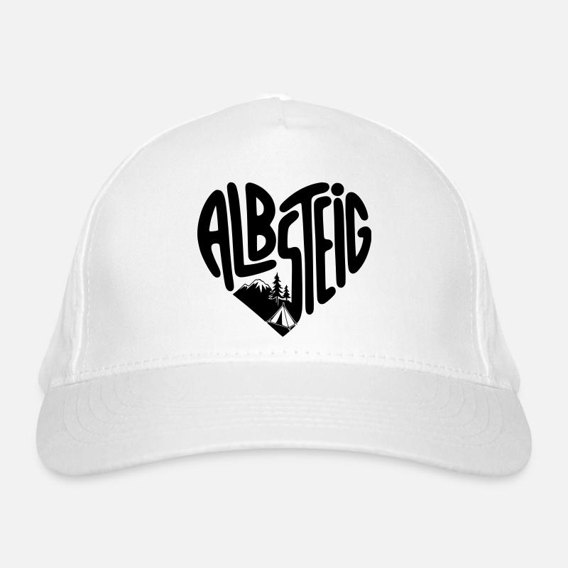 Albsteig Herz Wandern Bio-Baseballkappe