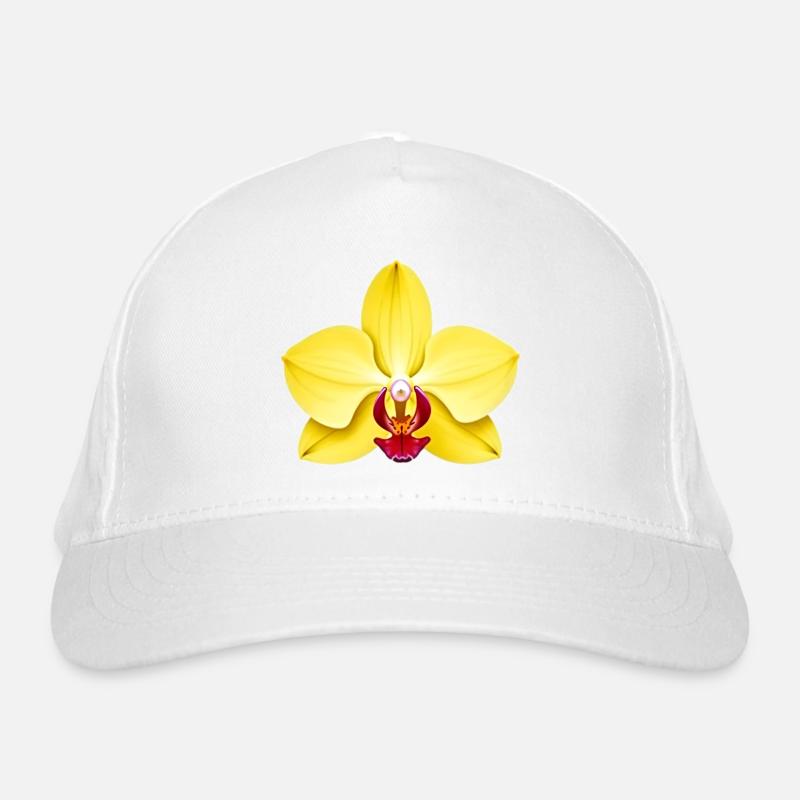 Orchidee Bio-Baseballkappe