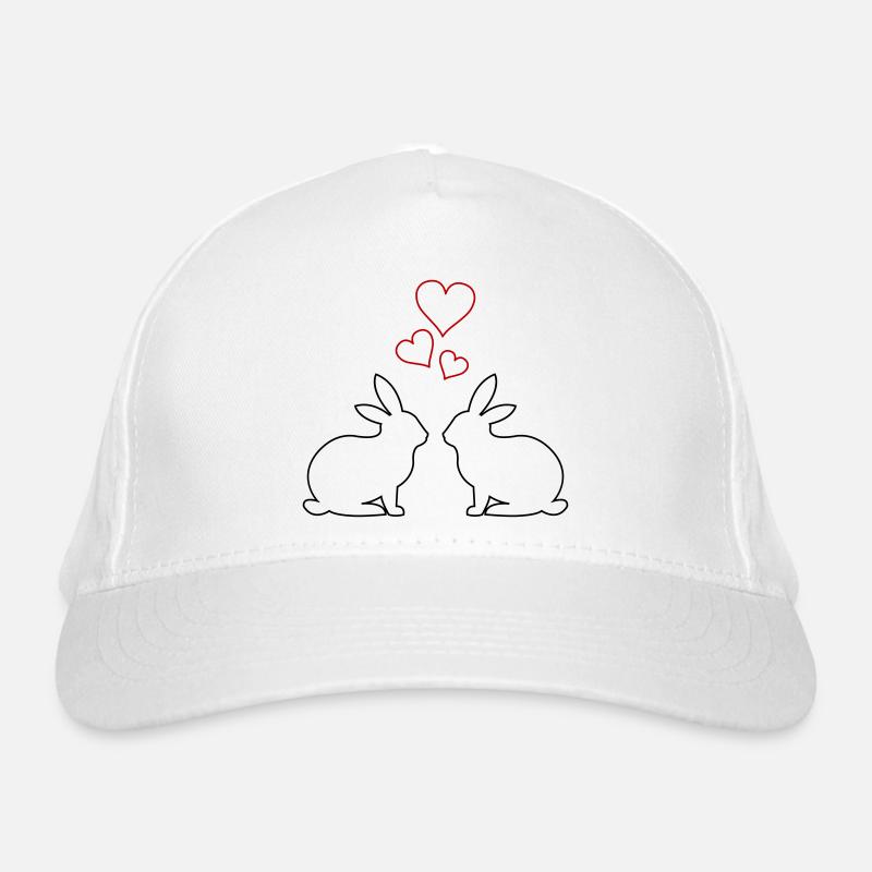 Bunny Hearts Organic Baseball Cap