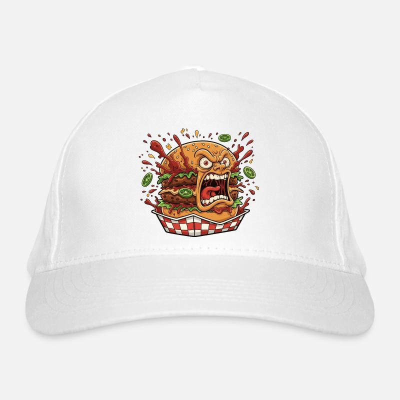 Éclaboussure de burger en colère Casquette classique bio
