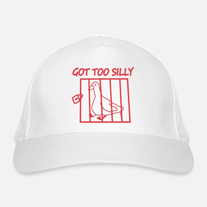 Trop bête d’oiseau dans une cage Casquette classique bio