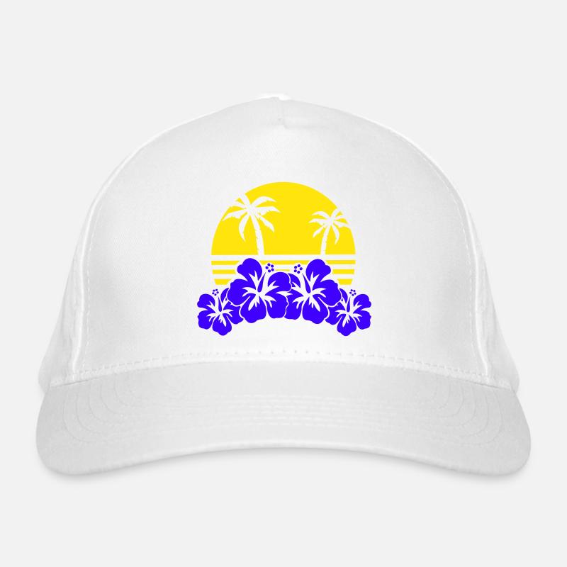 Hibiscus du soleil tropical du soir Casquette classique bio