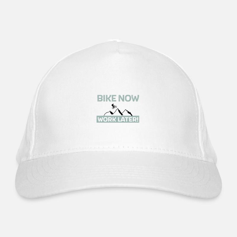 Vélo maintenant - travailler plus tard Casquette classique bio