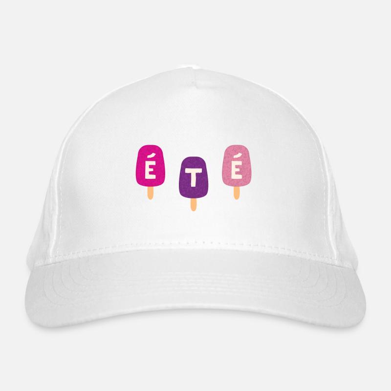 Bâtonnet Glacé colorés & mot ÉTÉ Casquette classique bio