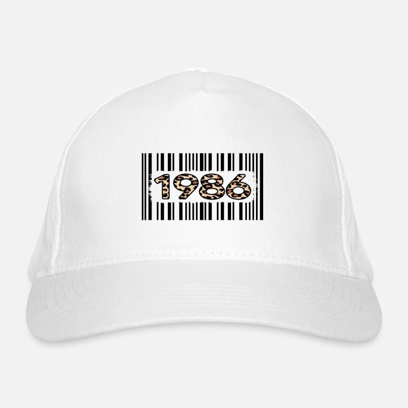 1986 anniversaire 36 ans anniversaire code à barres léopard Casquette classique bio