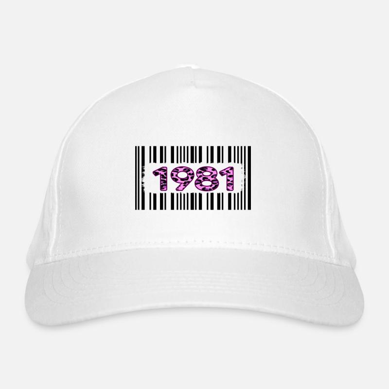1981 Anniversaire Barcode Pink Leopard Casquette classique bio
