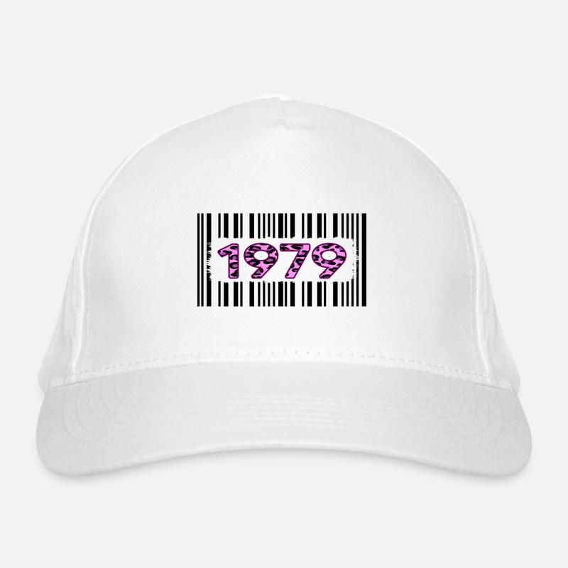 1979 Birthday rare unique pink Leo barcode Organic Baseball Cap