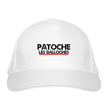 patoche les balloches - Casquette classique bio - blanc - Devant