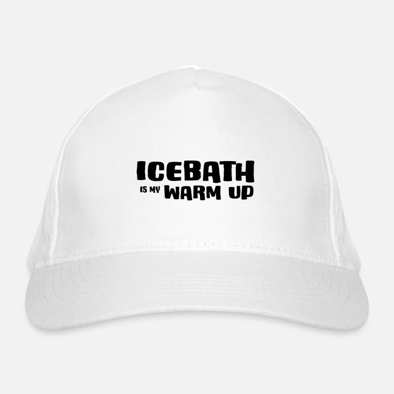 Ice bath winter swimming "icebath warm-up" Organic Baseball Cap