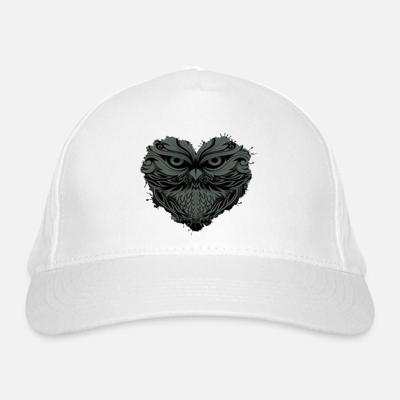 Eule "alte Eule" Eule im Herz Bio-Baseballkappe