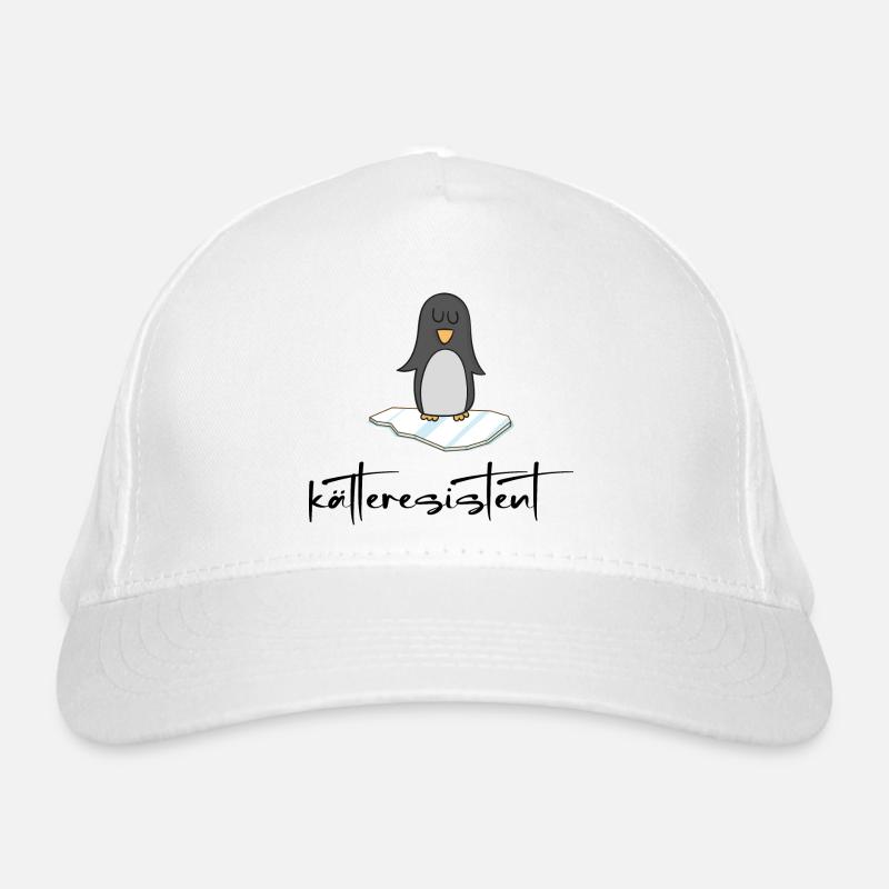Eisbaden kälteresistenter Eisbader-Pinguin Bio-Baseballkappe