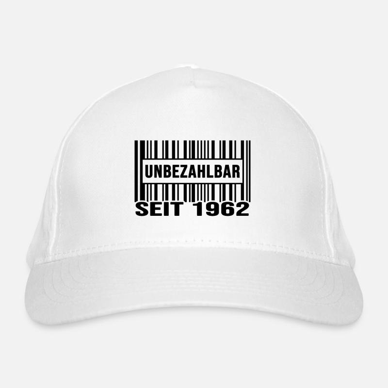 1962 geburtstag unbezahlbar barcode Bio-Baseballkappe