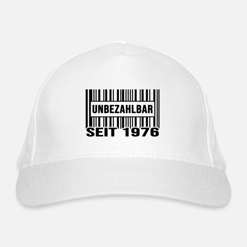 1976 geburtstag unbezahlbar barcode exklusive Bio-Baseballkappe