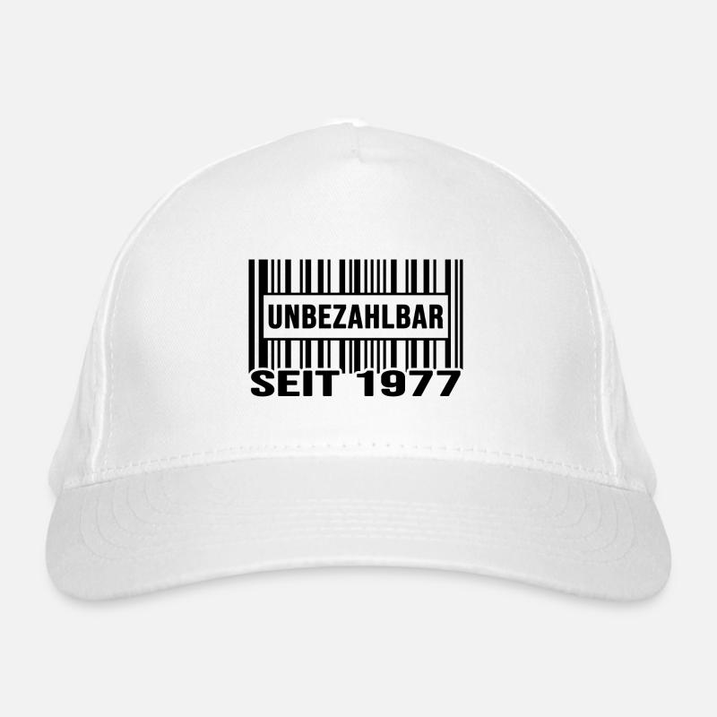 1977 geburtstag unbezahlbar barcode exklusive Bio-Baseballkappe