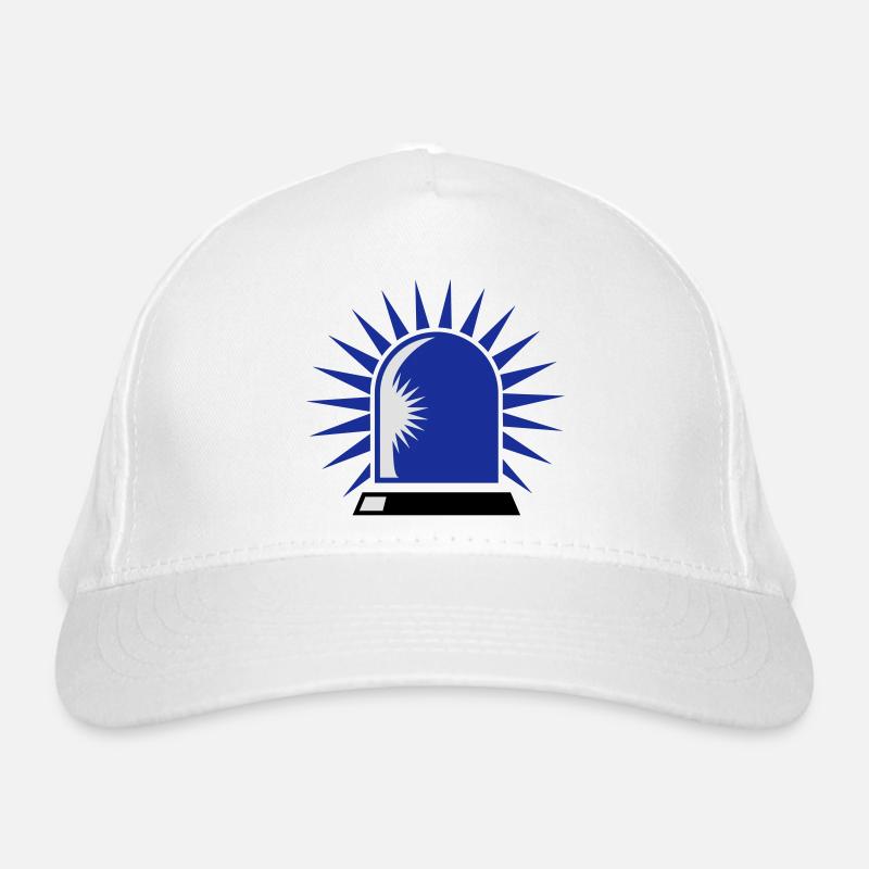 rotating blue beacon light Organic Baseball Cap