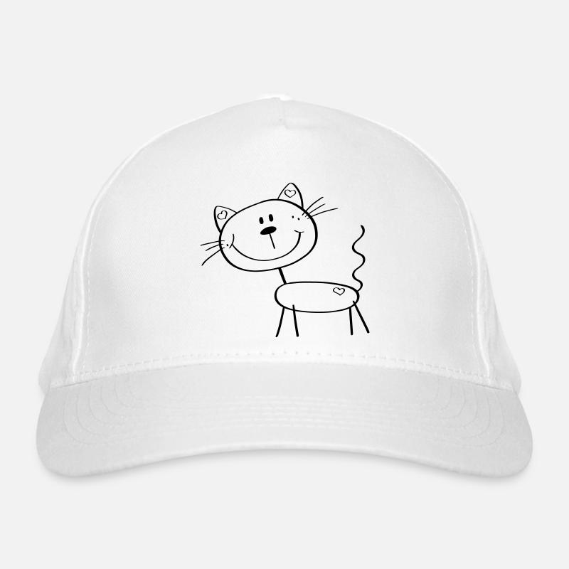 chat chiffre de bâton drôle - bande dessinée - Chats Casquette classique bio